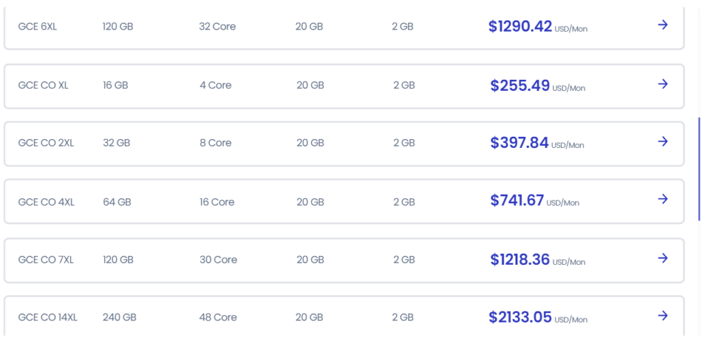 Cloudways Hosting: Google Cloud Pricing