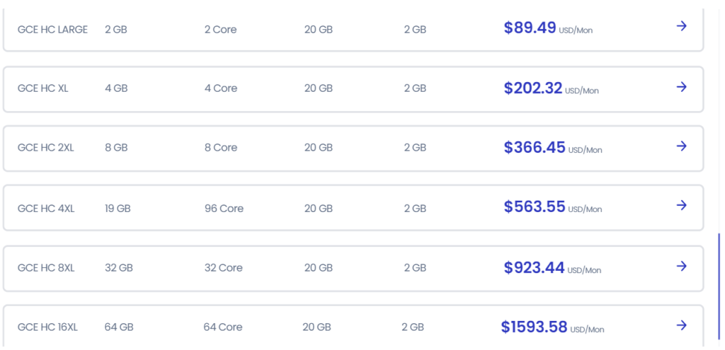 Cloudways Hosting: Google Cloud Pricing